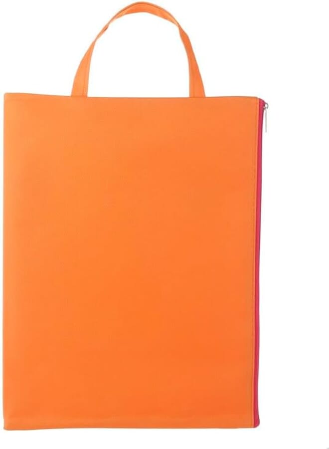 3A Fabric A4 Binder With Handle 24 * 33 CM With Zipper 1 Piece - Orange 801